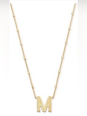 Kendra Scott Gold Letter M Pendant Necklace - Women Jewelry